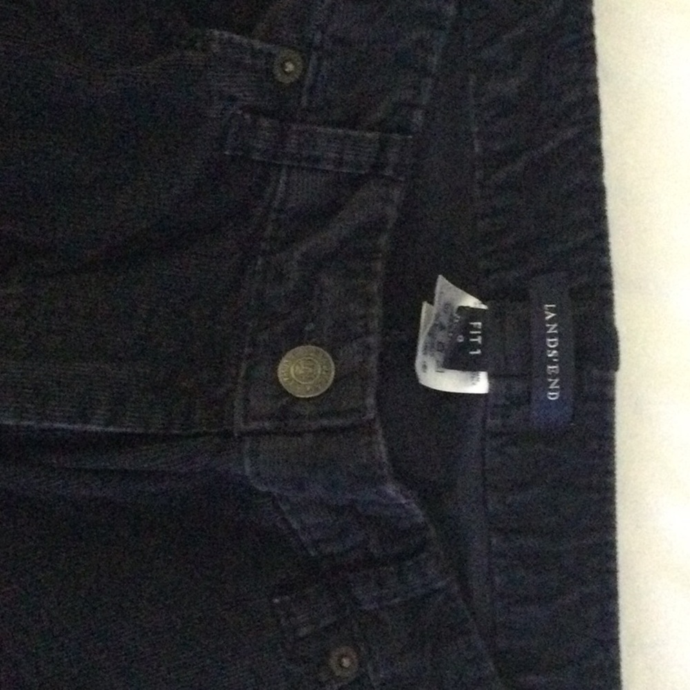 Lands End Womens black corduroy pants